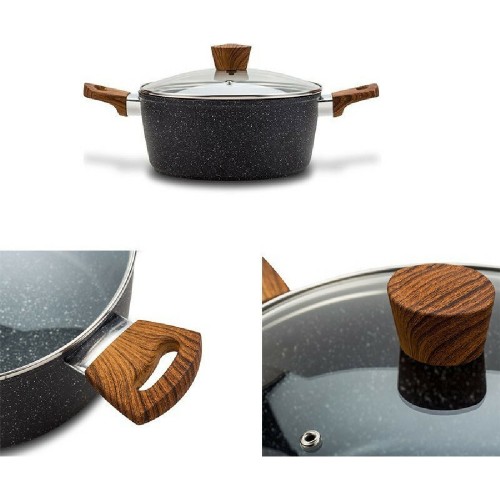 POT  NATURE 10-144-121 (24CM / 4.5LT / STONE BLACK)